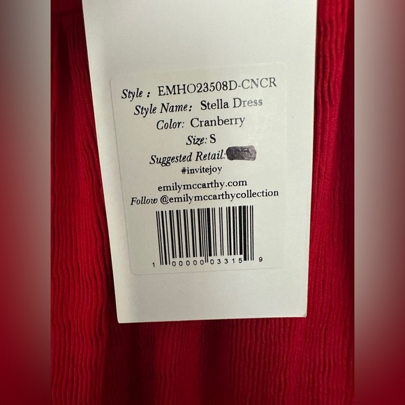 Emily McCarthy‎ Stella Dress Small cranberry red NWT - Picture 11 of 16